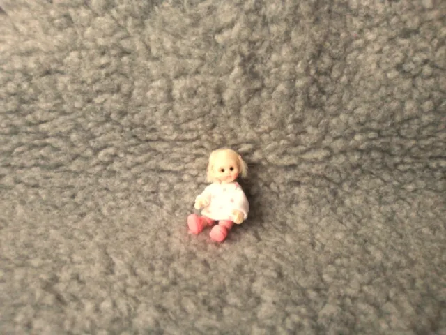 Miniature handmade DOLLHOUSE baby Girl Doll 1/12th scale. Doll house OOAK Art 2
