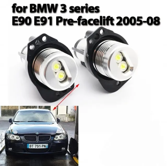 AMPOULES LED ANGEL Eyes H8 12W Blanc Phare Lampe BMW Serie 3 E90