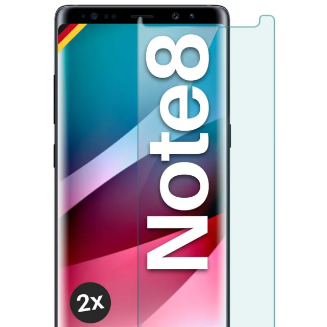 2x Verre Véritable pour Samsung Galaxy Note8 Film Blindé HD Portable Prime Écran