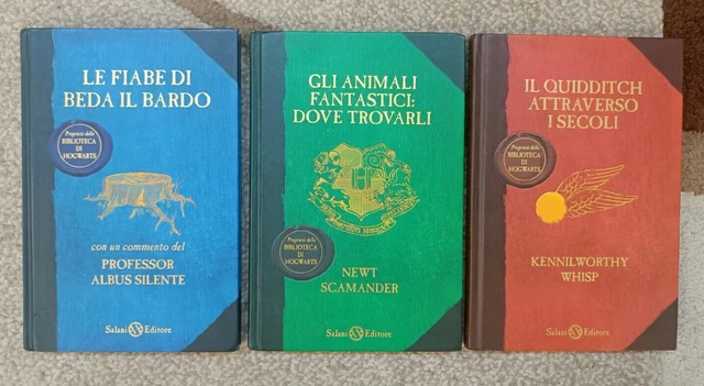 HARRY POTTER BIBLIOTECA Di Hogwarts Animali Fantastici Fiabe Quidditch ...