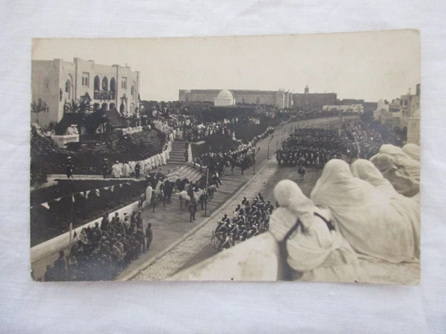 Cpa Military Photography Maroc Rabat La Revue Du July 14