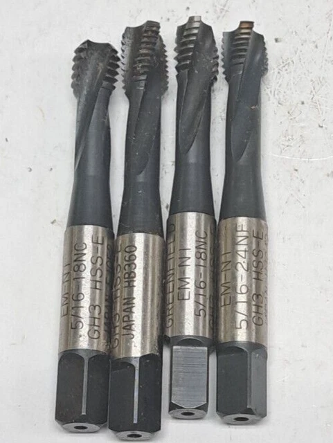 Greenfeild 5/16"-18 3 Flute Spiral Plug Tap  **Lot Of 4**