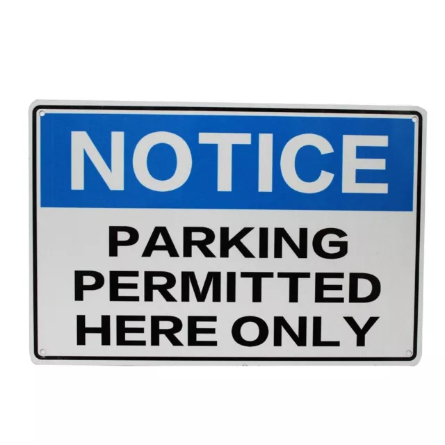 3x Warning Notice Parking Permitted Here Only Sign Traffic 200x300mm Home Office