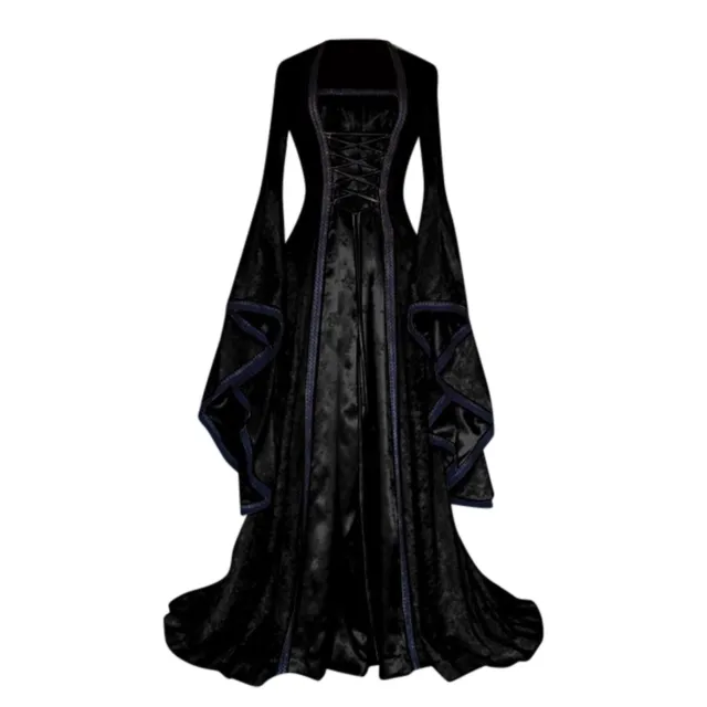 Renaissance Medieval Witch Fancy Dress Costume Party Women Victorian Long Dress 3