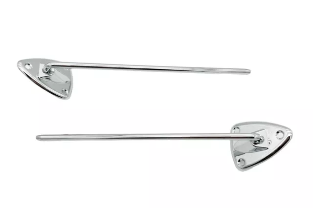 OER Pair Chrome Interior Sun Visor Brackets w/ Arms For 1973-1979 Ford Truck