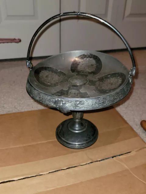 Simpson Miller Hall Vintage Silver Plate Brides Maid Basket Antique