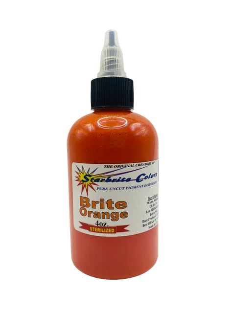 Tinta para tatuajes STARBRITE hecha en EE. UU. 4 oz naranja británico al por menor regular $35.25