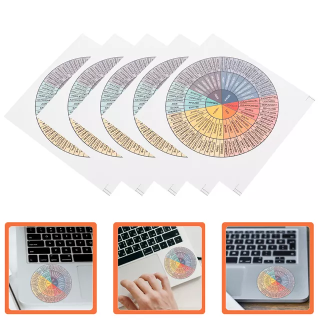 5 Pcs Laptop Stickers Feeling Wheel Freezer Emotion for Phone Case Office