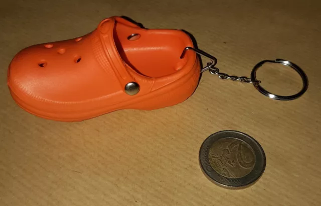 Porte clé / clef / Keychain CROCS  Orange - Sandale - PVC de qualité - Neuf