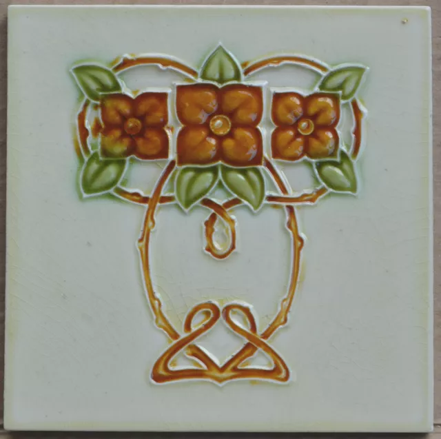 Alfred Meakin - Antique Art Nouveau Majolica Tile C1900