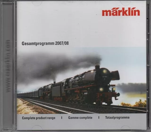 1 x CD ROM-MÄRKLIN: Gesamtprogramm 2007 / 2008-Modellbahn #17190