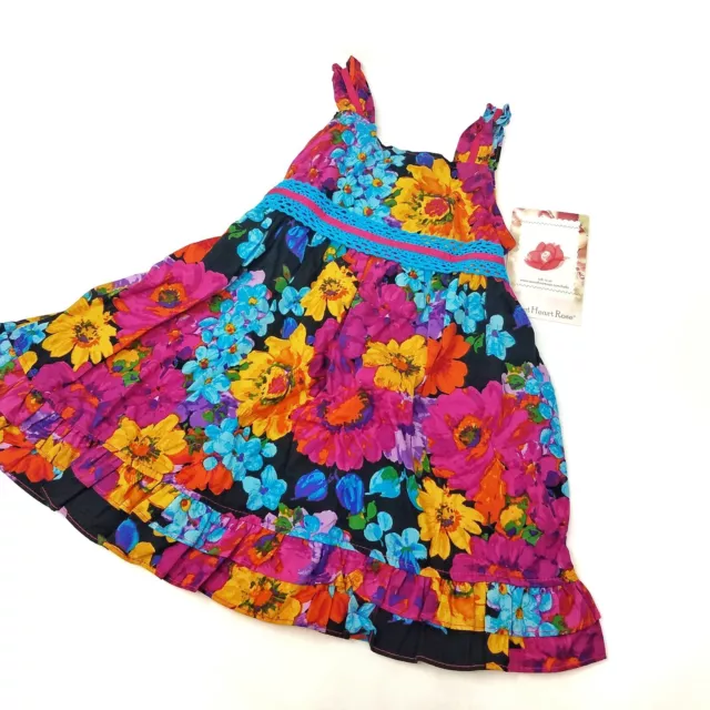 Sweet Heart Rose Toddler Dress Size 2T *NWT* NEW Floral Print Easter Dress