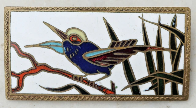 Broche Ancienne émaillée Oiseau / Ville De Lens - Début XXe Siècle, Occasion