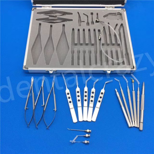 21pcs /SET Ophthalmic Cataract Eye Micro Surgery Surgical Instruments Tools