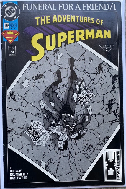 Adventures Of Superman #498 (1993) DC Universe DCU Logo Variant RARE Scarce HTF