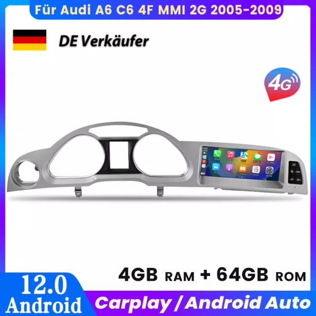 Für Audi A6 C6 4F MMI 2G 2005-2009 8.8" Android Autoradio Carplay GPS NAVI 4+64G