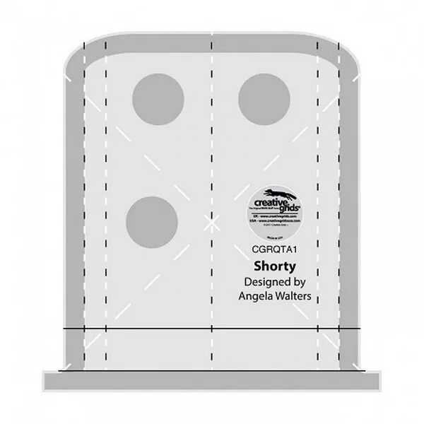 Non-Slip Machine Quilting Tool Ruler - Shorty by Angela Walters - Creative Grids 3