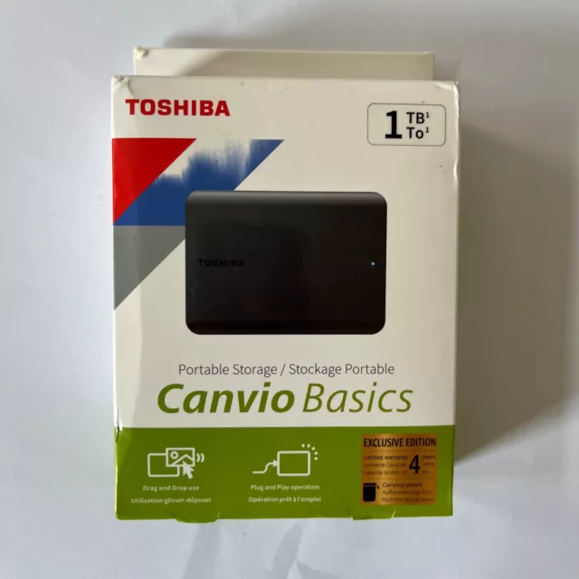 TOSHIBA Canvio Basics Portable Hard Drive - 1 TB, Black