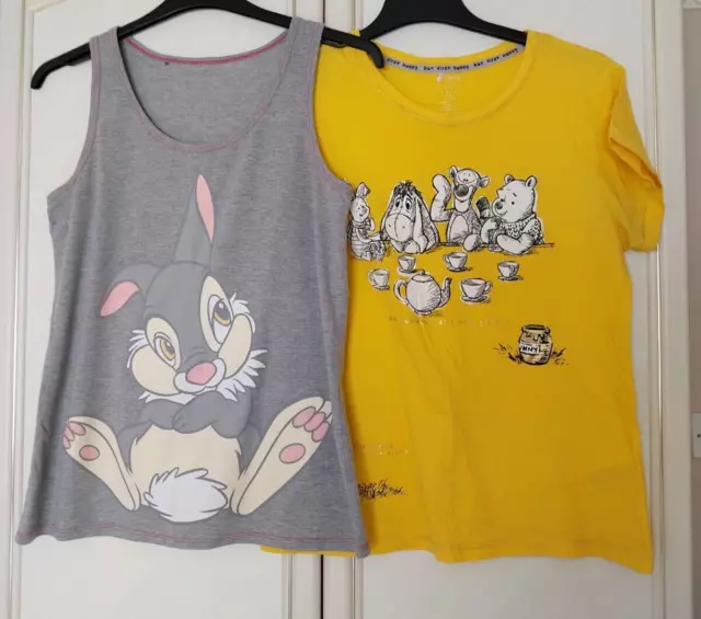 DISNEY LADIES TOPS x 2 - size 12-14 - ONE VEST + ONE T/SHIRT