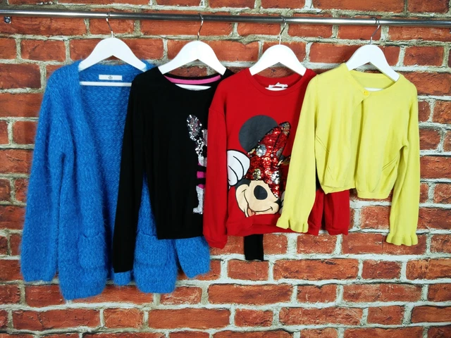 Girl Bundle Age 6-7 Years M&S Sweater Pullover Cardigan Minnie Mouse Red 122Cm
