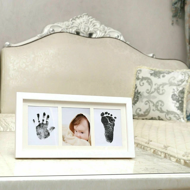 BABY HANDPRINT AND Footprint Photo Frame Kit for Newborn Boys and Girls