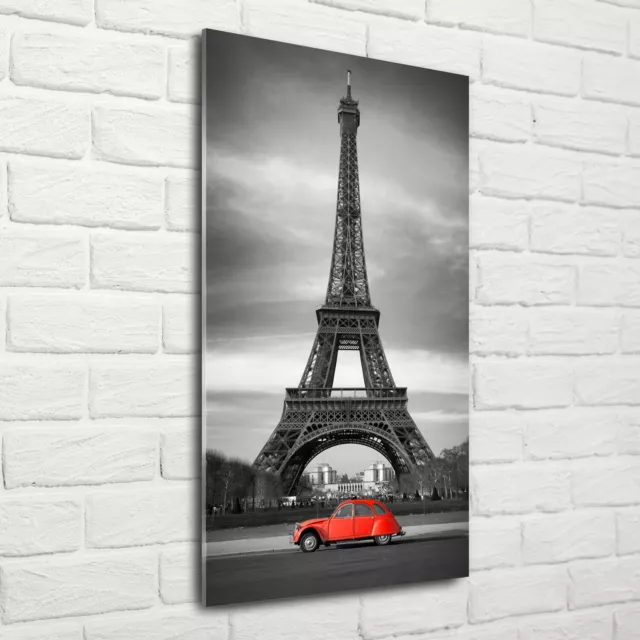 Decoración Moderna Para Sala De Estar Cuadros Vidrio 70x140 Torre Eiffel París