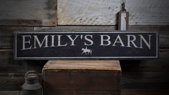 Horse Stable, Horse Stall, Custom - Rustic Distressed Wood Sign
