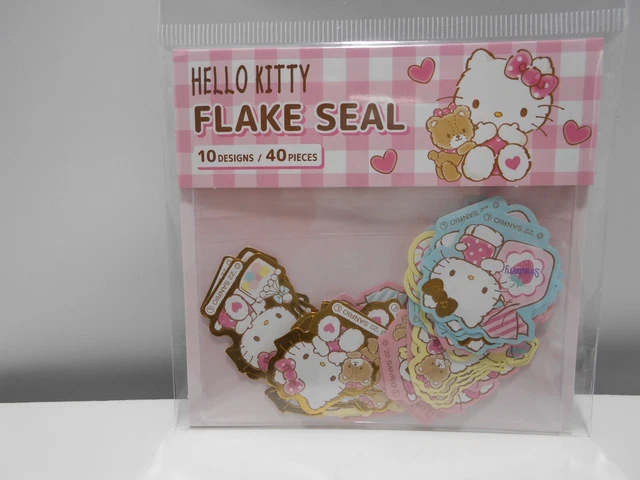 hellokitty flake seal 40p daiso japan kittty only sticker
