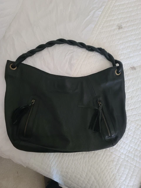 Sac à Main Soco - Toile Et Cuir Verni Noir - Porté épaule - Occasion Très Bon état