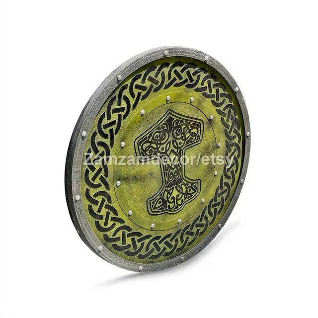 Viking Shield - Valhalla Celtic Viking Shield Battle-Ready Shield Wooden Shield