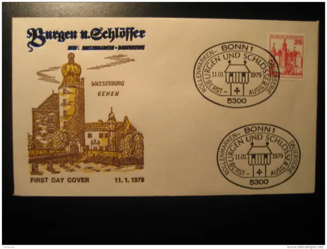 Gemen Castle Chateau Bonn 1979 FDC Cancel Cover Germany!