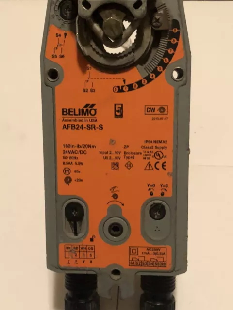 Belimo AFB24-SR-S Spring Return Damper Actuator AC/DC 24V 180 In-lbs/20 NM 2