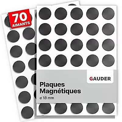 GAUDER Plaques Magnétiques Autocollantes (10x10mm)