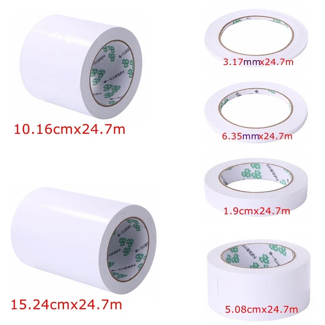 DOUBLE SIDED CLEAR Sticky Tape DIY Strong Craft Adhesive 6 Size Craft