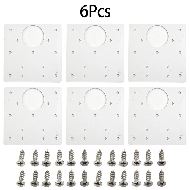 Cómodo hágalo usted mismo 6 piezas ABS bisagra placa de reparación set para fácil construcción de muebles