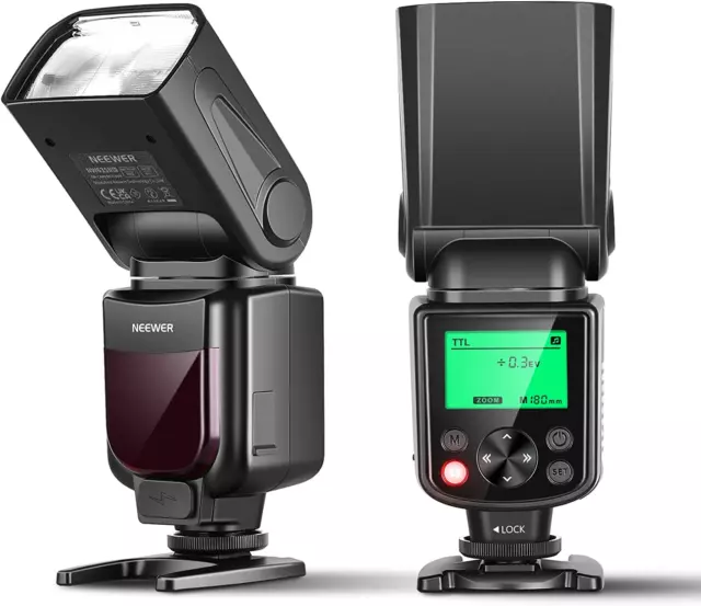 Upgraded NW635II-N TTL Camera Flash Speedlite with LCD Screen, Speedlight Compat