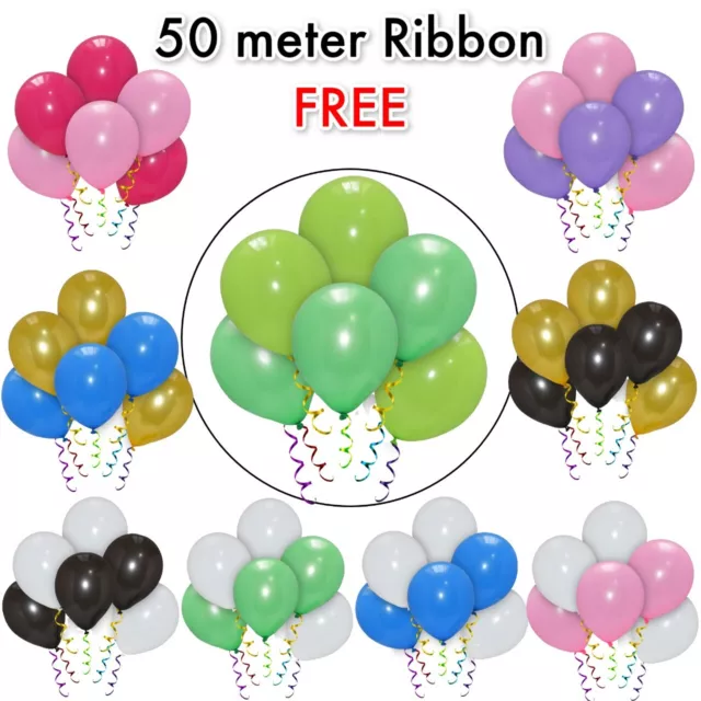 10-100 All Latex Mix colour Pearl Balloons Birthday Party baloons colors ballons