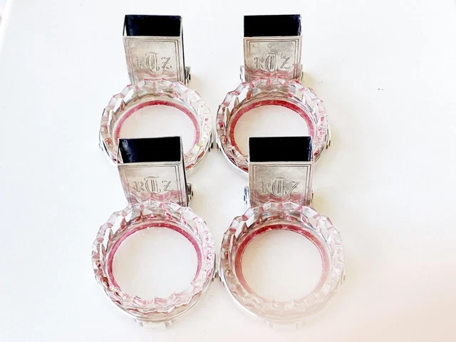 Four Cartier 950 Silver Matchsafe and Ashtrays Stamped