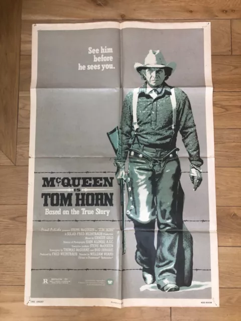 TOM HORN Affiche Originale US cinéma 69x104cm  1980 WILLIAM WIARD, STEVE McQUEEN