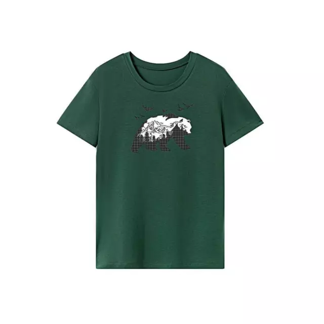 Damen T-Shirt, Rundhalsausschnittshirt, Damen Basic T-Shirt für Ausflüge, Camping,