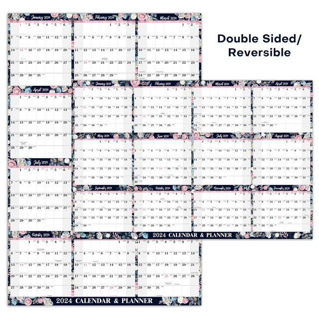 DRY ERASE CALENDAR 2024 JAN. 2024 DEC. 2024 2024 Yearly Wall