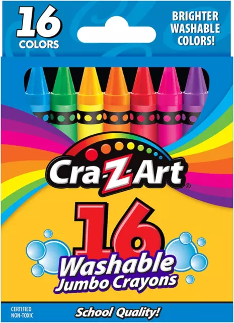 Cra-Z-Art Washable Crayons 3 Packs of 24 Kids School Supplies Non