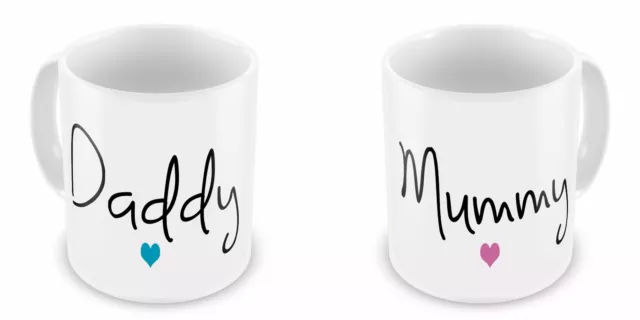 Pair Of Mummy & Daddy Lovely Novelty Gift Mug