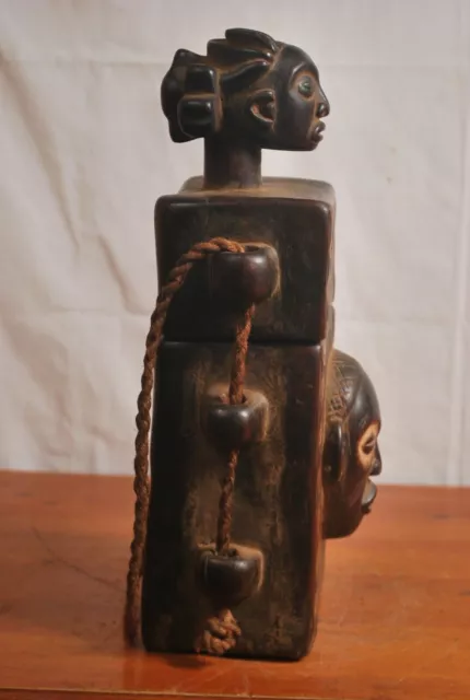 African Tribal Art,Amazing hevy chokwe box from congo DRC. 10