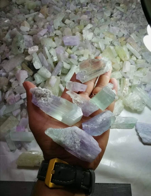 20-KG Beautiful Natural Big Kunzite Rough Lot From Afghanistan