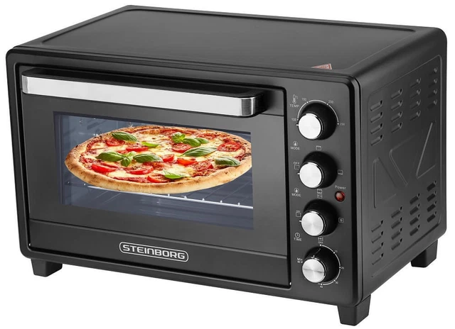 Minibackofen 35 Liter Pizzaofen 1600 Watt Small Oven Mini Backofen Backofen