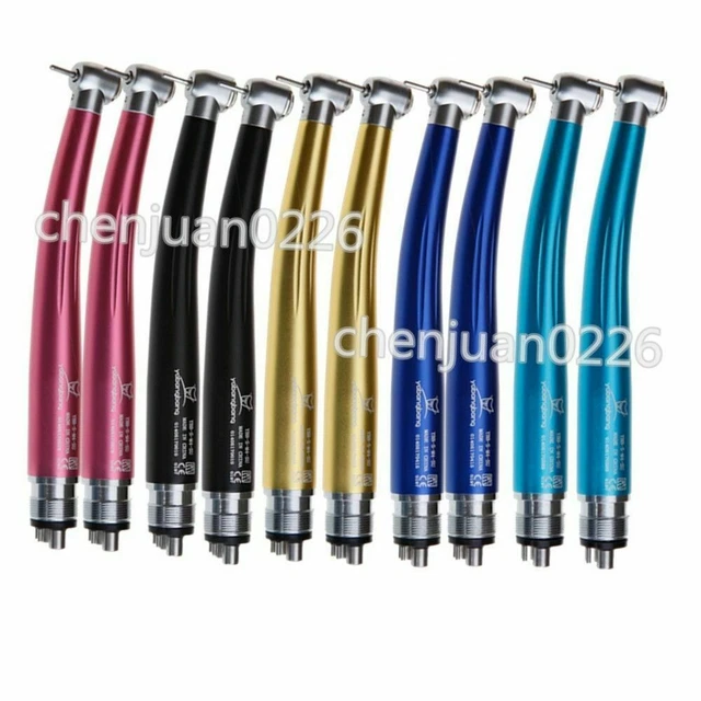 10X NSK Style Dental High Speed Air Turbine Handpieces Push Standard 4 Holes Top