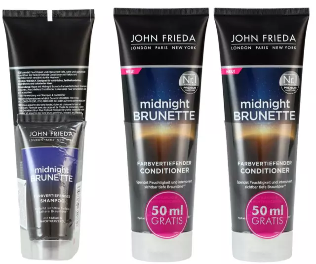 2x John Frieda Midnight Brunette Farbvertiefend Conditioner-Pflegespülung,250ml