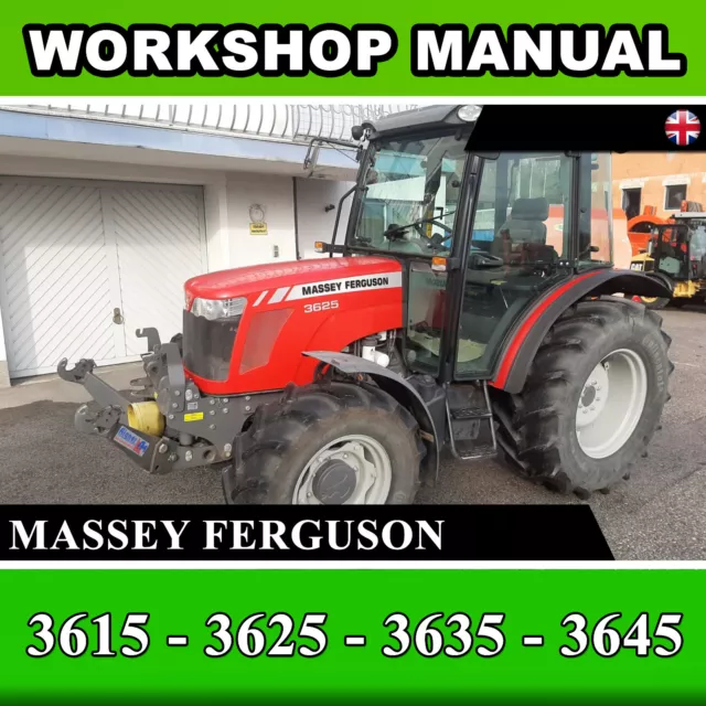 Massey Ferguson 3635 3645 Tractor Repair Manual Service Workshop Eng On Cd