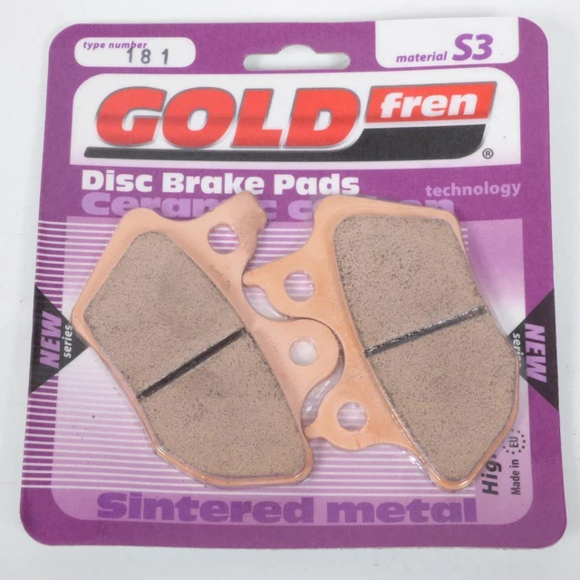 Plaquettes De Frein Gold Fren Pour Harley Davidson 883 XL C Sportster Custom - Métal Fritté Or - Garantie 2 Ans